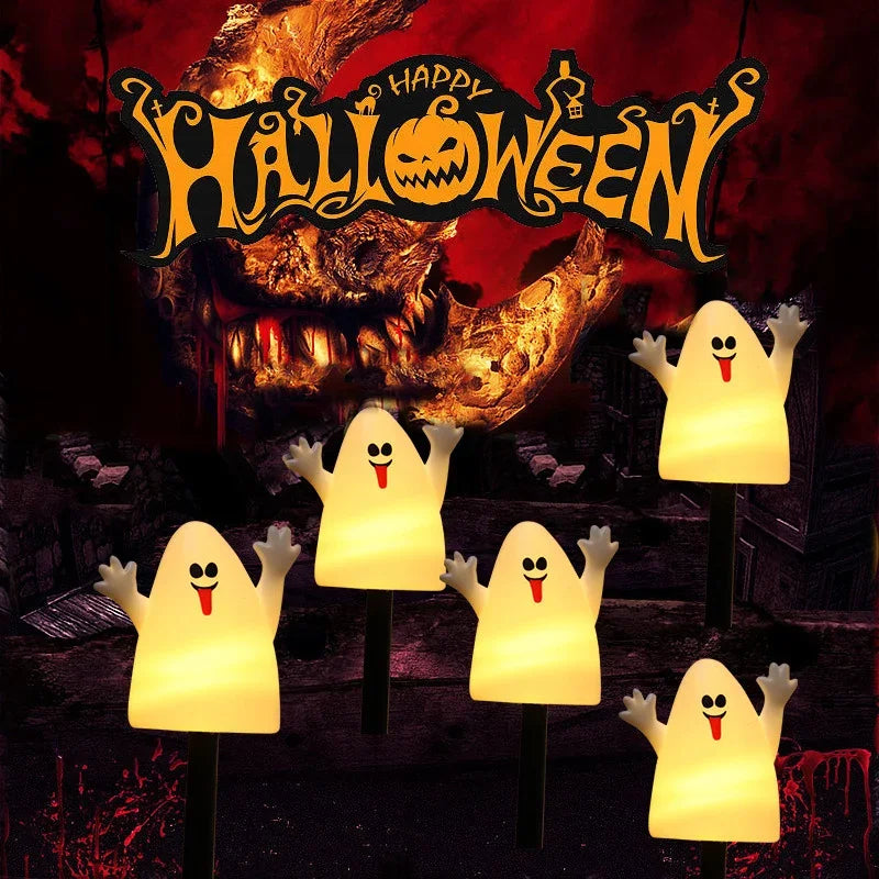 5pcs Solar Pumpkin Lights – Halloween Outdoor Garden & Party Decor