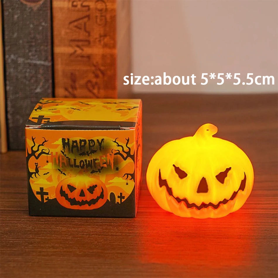 Halloween Pumpkin Lantern – Skull & Ghost Face Atmosphere Light