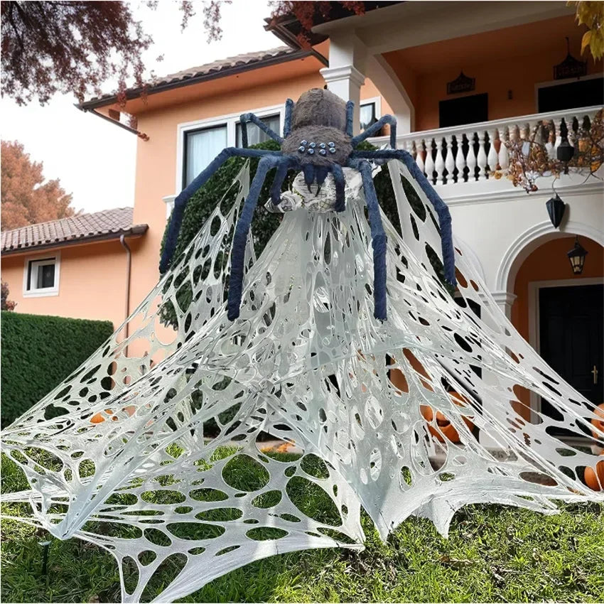 Giant Stretchy Spider Web – Halloween Outdoor Decor