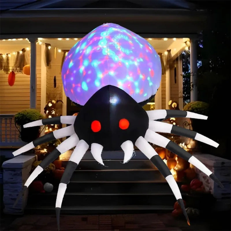 Giant Spider Halloween Inflatable – LED Outdoor Decor