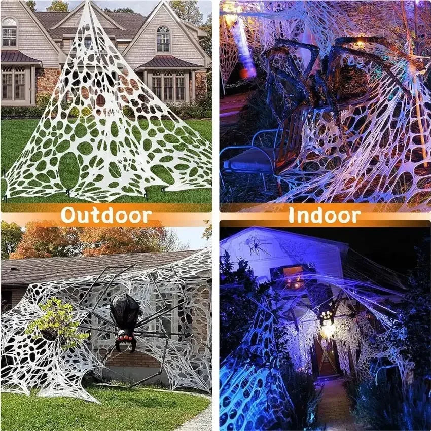 Giant Stretchy Spider Web – Halloween Outdoor Decor