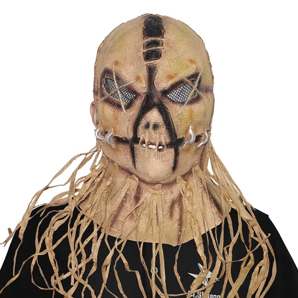 Halloween Scarecrow Mask – Creepy Burlap Cosplay Headgear