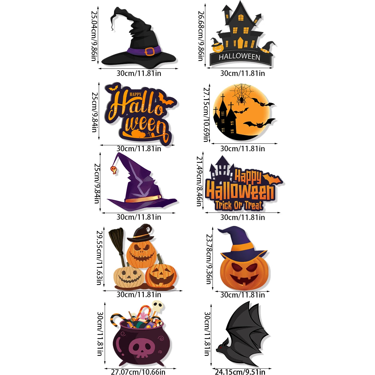 Halloween Hanging Ornaments – Skull, Pumpkin & Ghost Decor