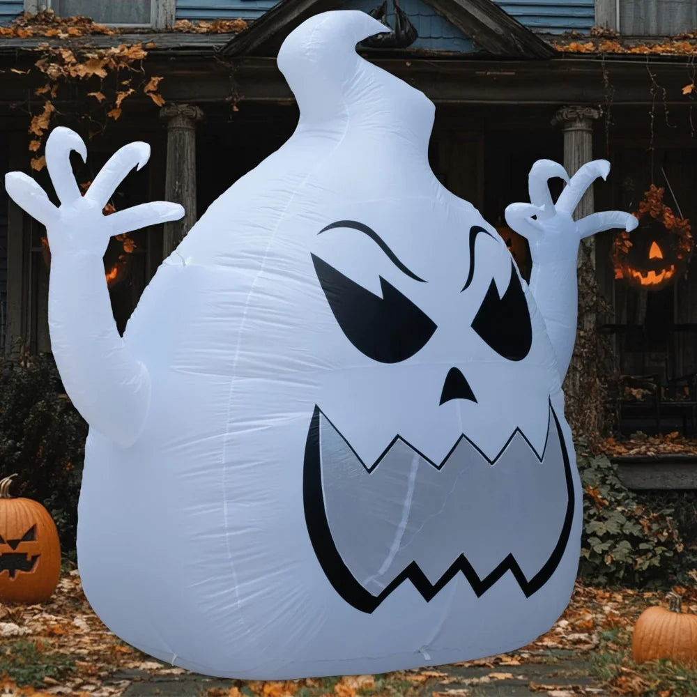8FT Giant Mouth Ghost Inflatable – Halloween Outdoor Decor