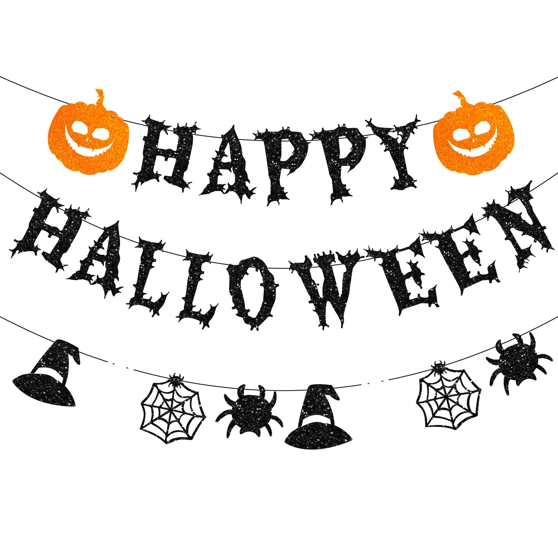Halloween Hanging Ornaments – Skull, Pumpkin & Ghost Decor