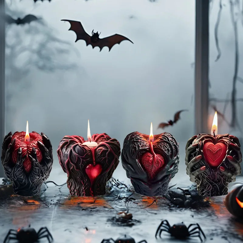 Halloween Heart Candle Mold – DIY Resin & Cement Craft