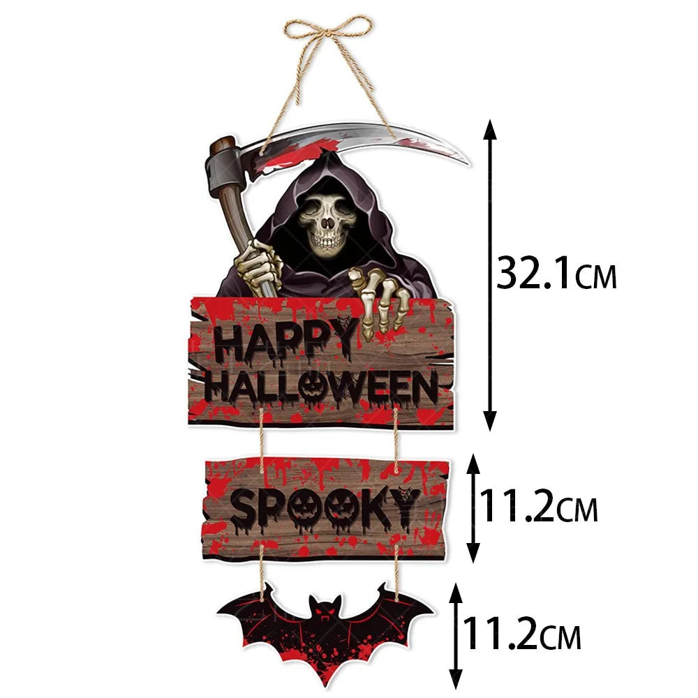 Halloween Hanging Ornaments – Skull, Pumpkin & Ghost Decor
