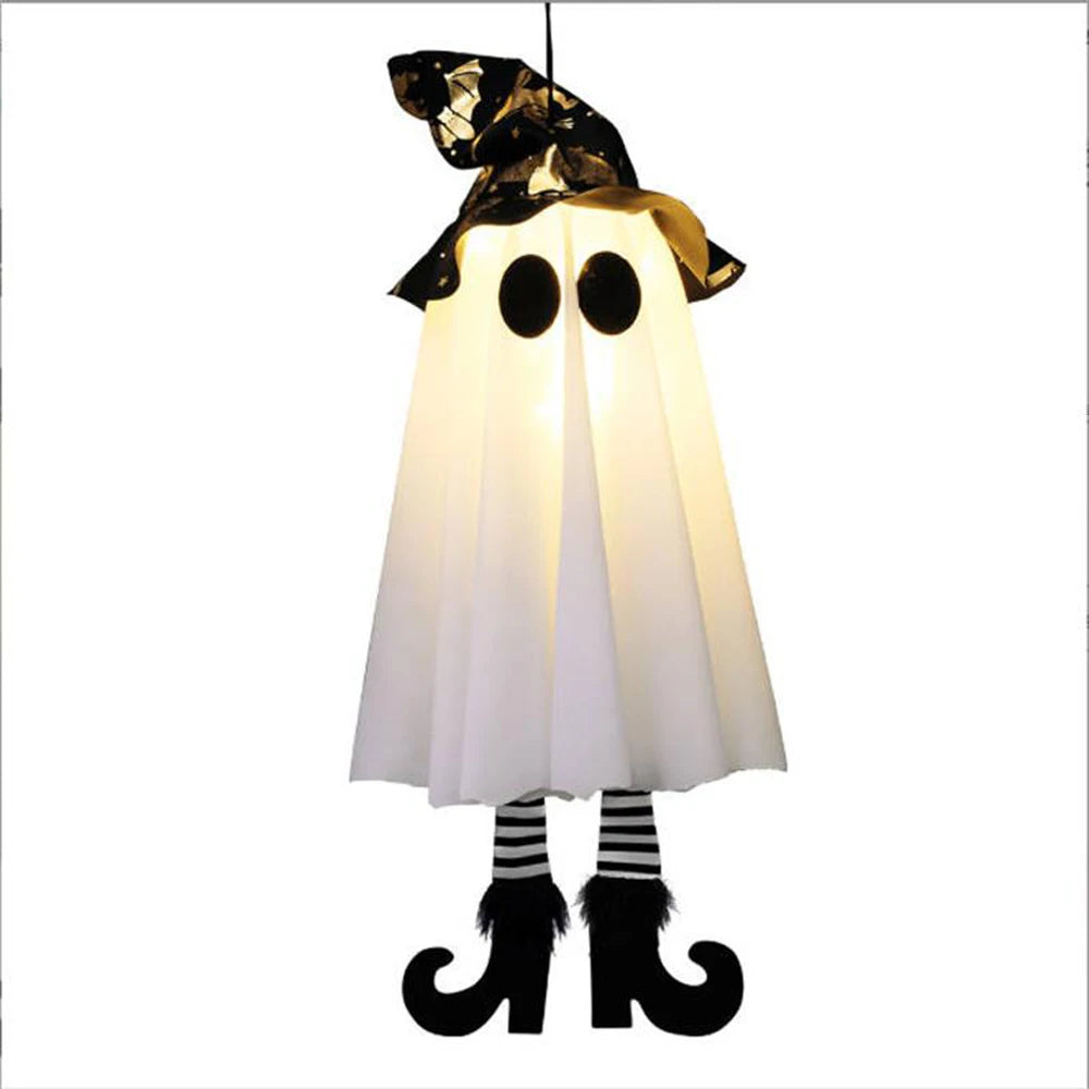 LED Glowing Halloween Ghosts – Hanging Decor for Indoor & Outdoor