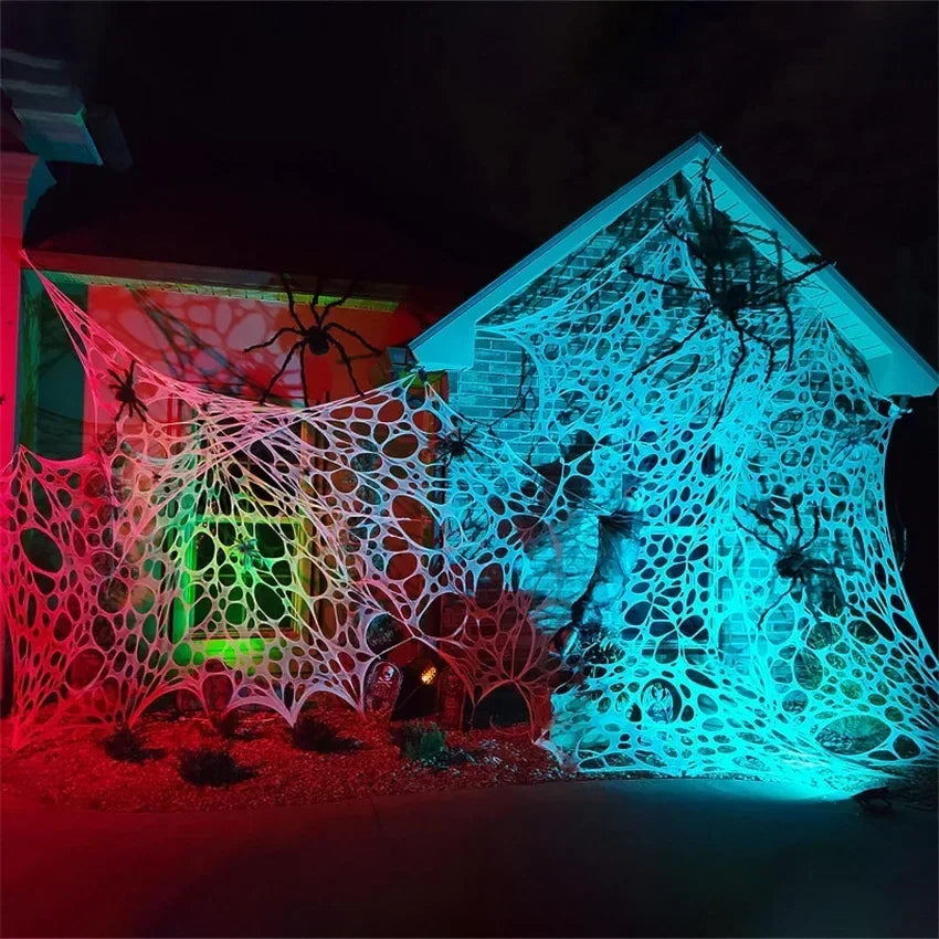 Giant Stretchy Spider Web – Halloween Outdoor Decor