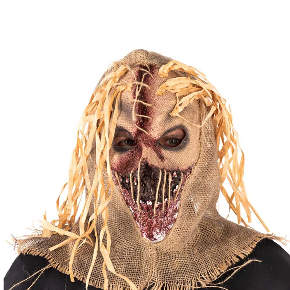 Halloween Scarecrow Mask – Creepy Burlap Cosplay Headgear