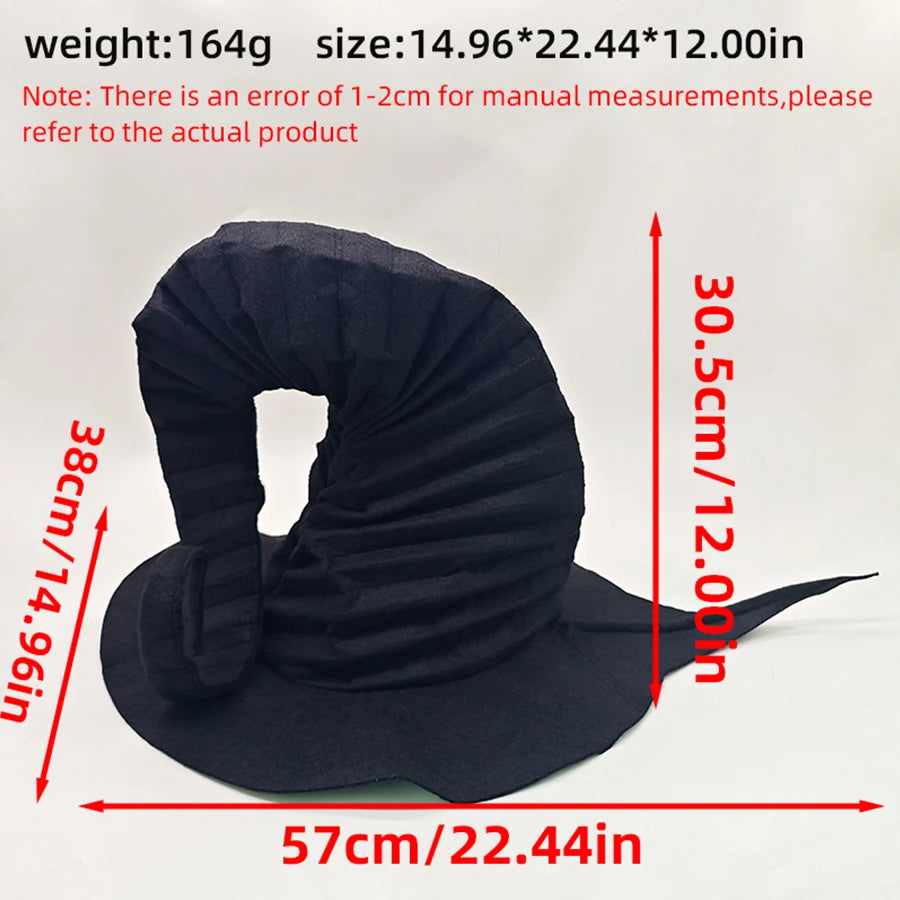 Classic Black Witch Hat – Halloween Costume Accessory
