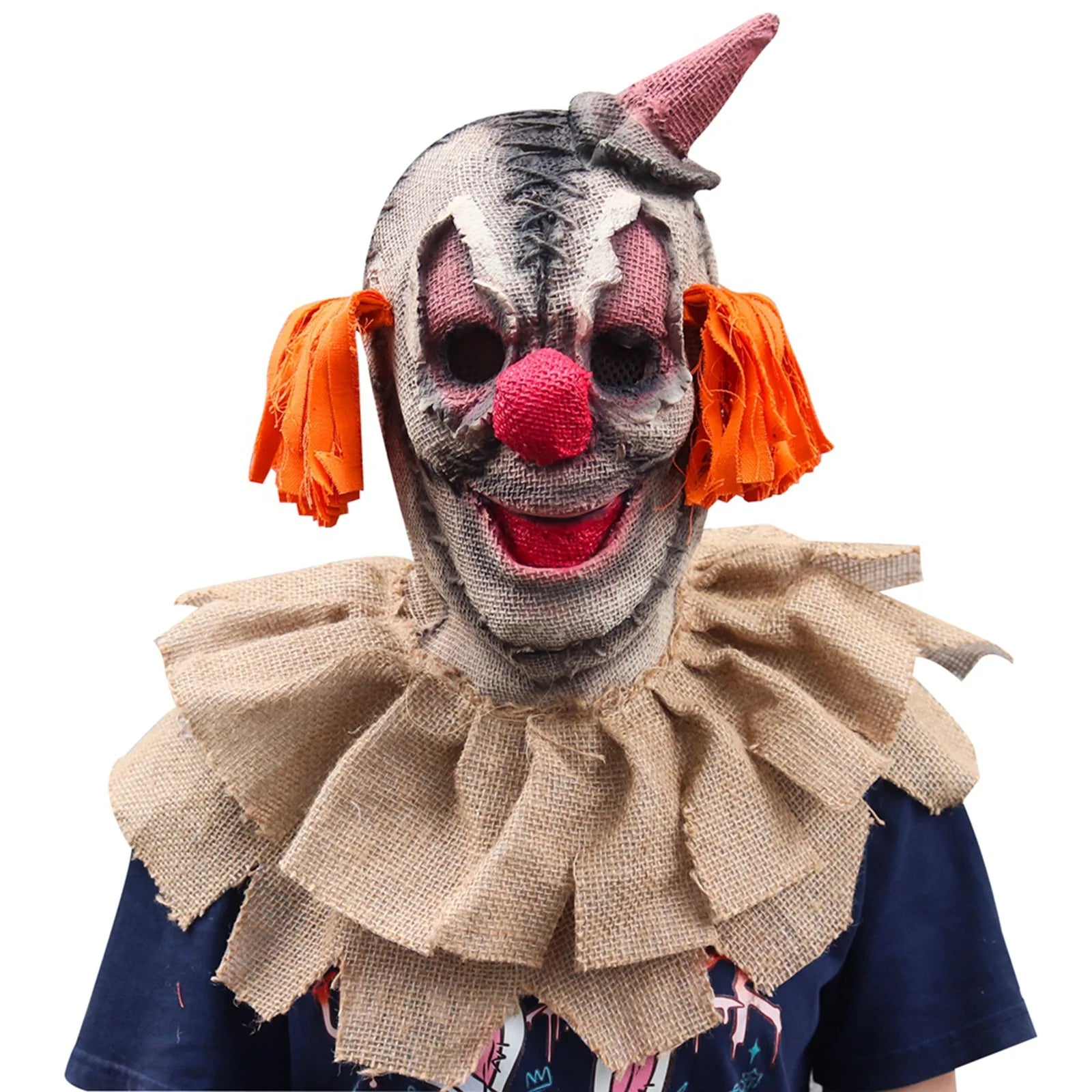 Halloween Scarecrow Mask – Creepy Burlap Cosplay Headgear