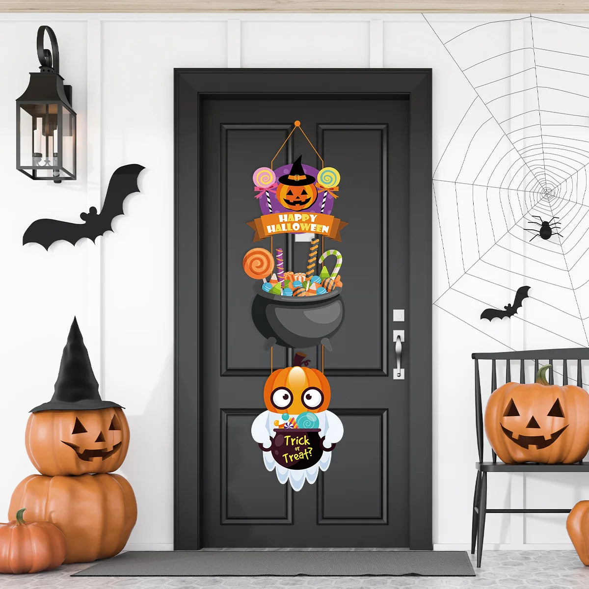 Halloween Hanging Ornaments – Skull, Pumpkin & Ghost Decor