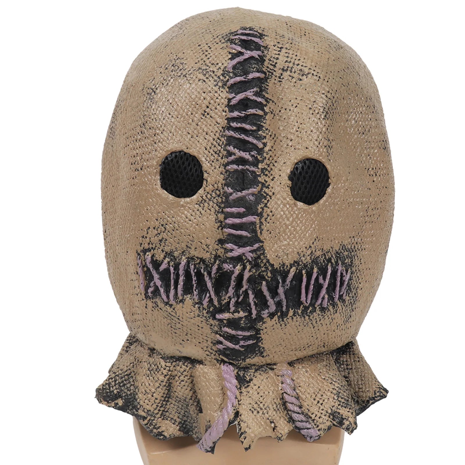 Halloween Scarecrow Mask – Creepy Burlap Cosplay Headgear