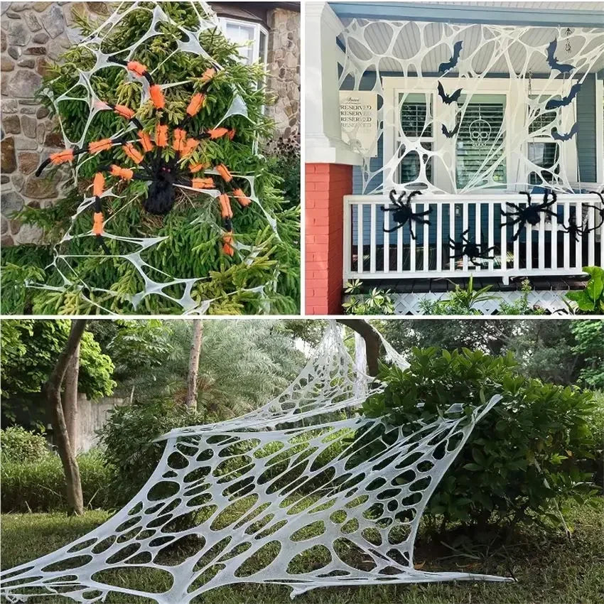 Giant Stretchy Spider Web – Halloween Outdoor Decor