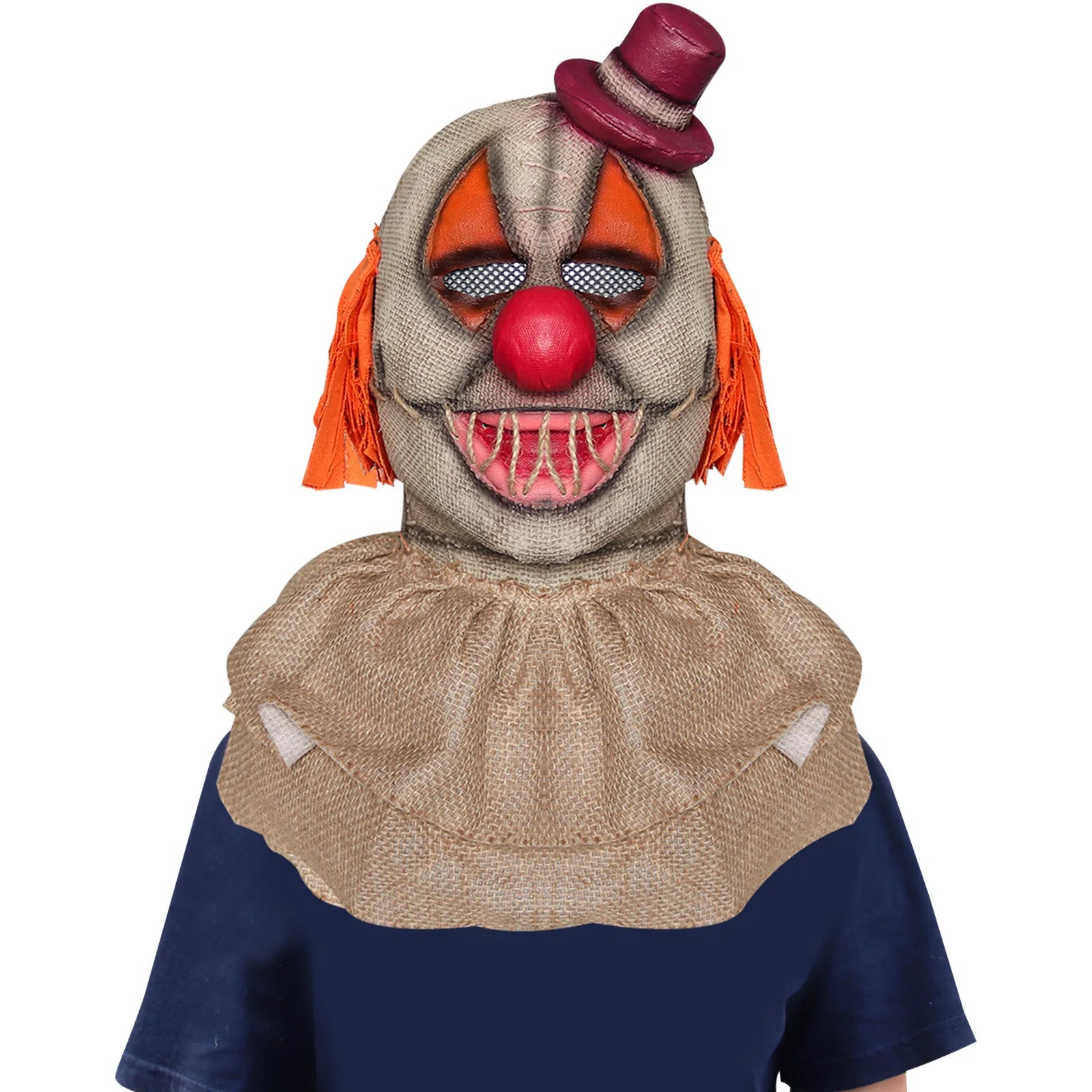 Halloween Scarecrow Mask – Creepy Burlap Cosplay Headgear
