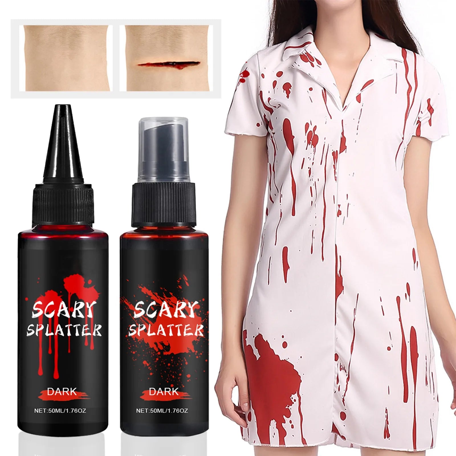 Halloween Fake Blood Spray – Vampire Cosplay Prop (2pcs, 100ml)