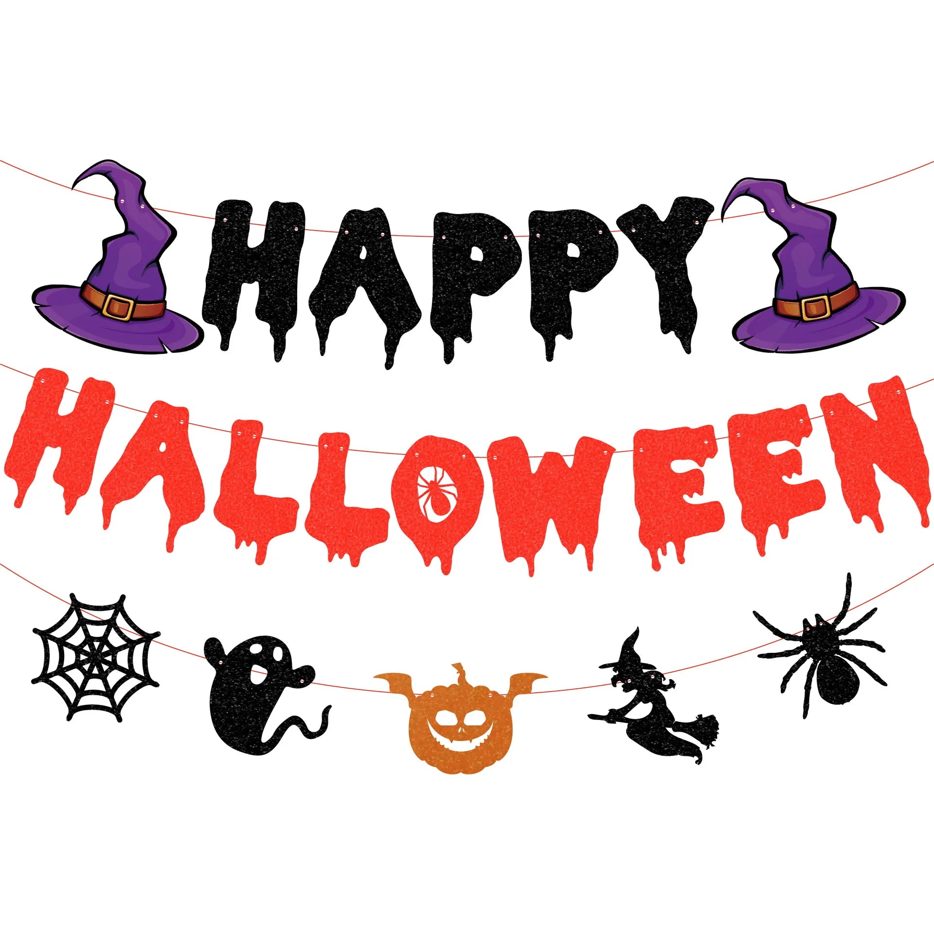 Halloween Hanging Ornaments – Skull, Pumpkin & Ghost Decor