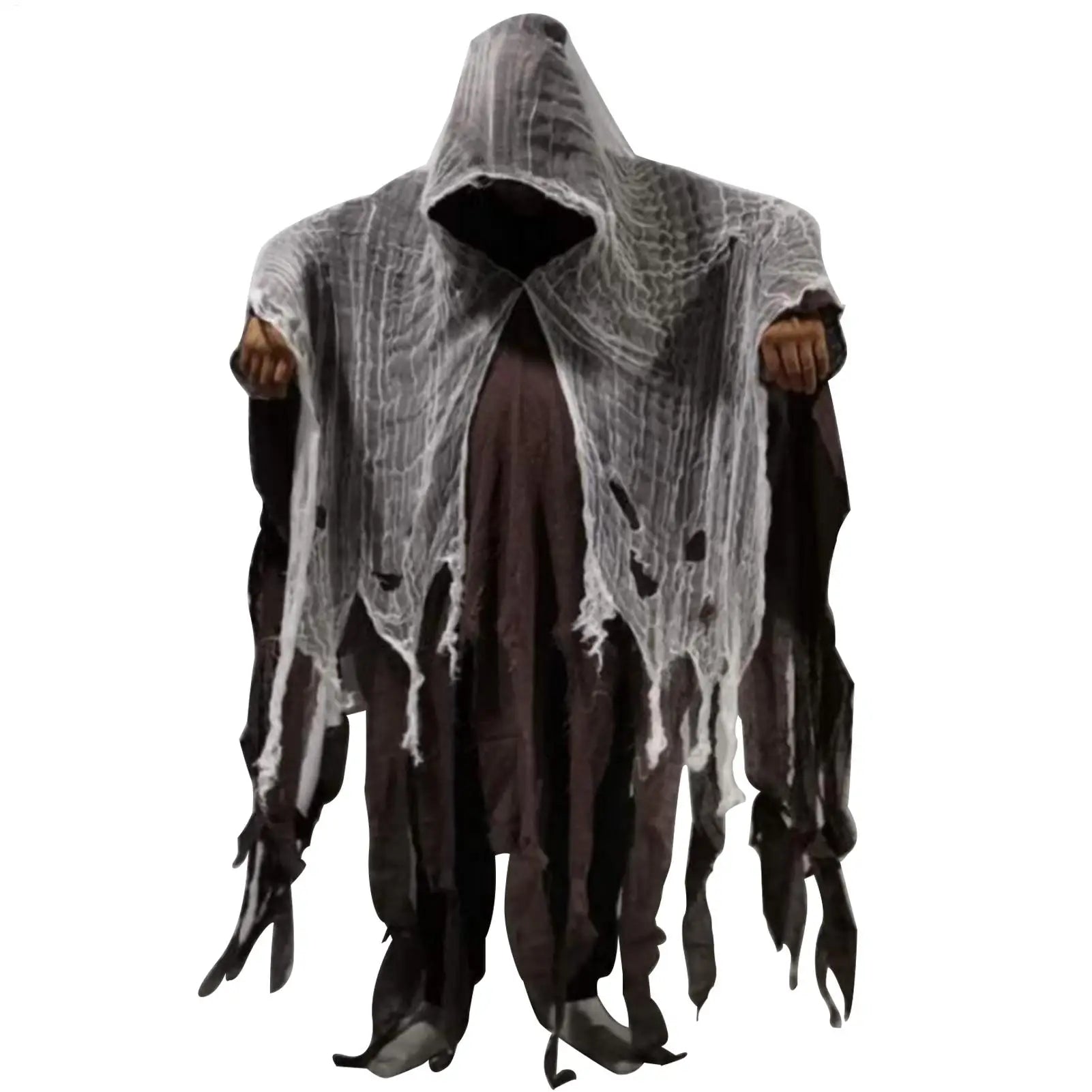 Halloween Ghost & Dementor Cosplay Cape – Gothic Tattered Hooded Cloak