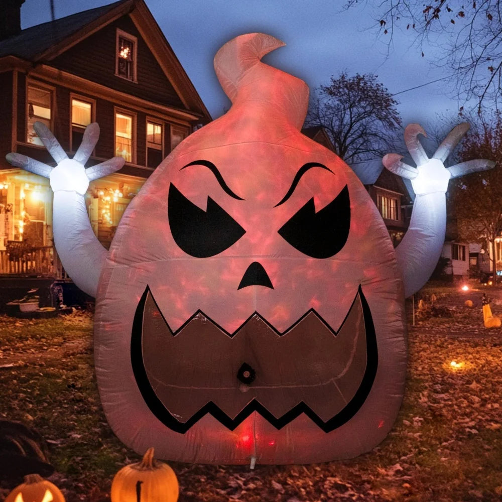 8FT Giant Mouth Ghost Inflatable – Halloween Outdoor Decor