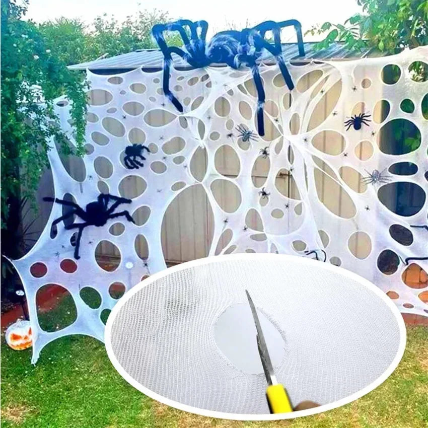 Giant Stretchy Spider Web – Halloween Outdoor Decor