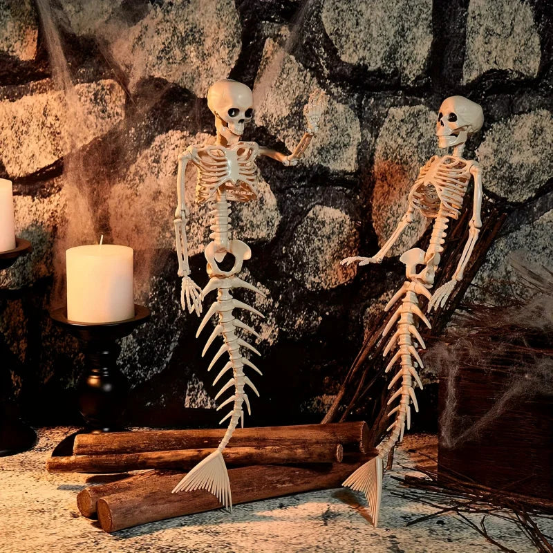 Halloween Mermaid Skeleton – Spooky Skull Party Decor